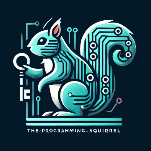 The-Programming-Squirrel logo with squirrel navy background (512x512px)